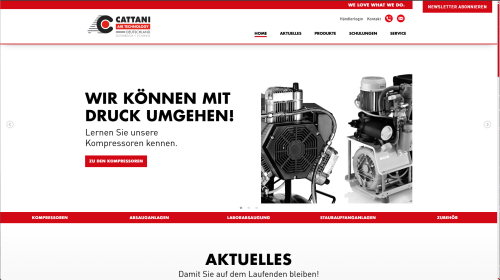 Screenshot Website cattani.de
